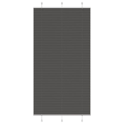 vidaXL Plissee Schwarz 105x200 cm Stoffbreite 104,4 cm Polyester