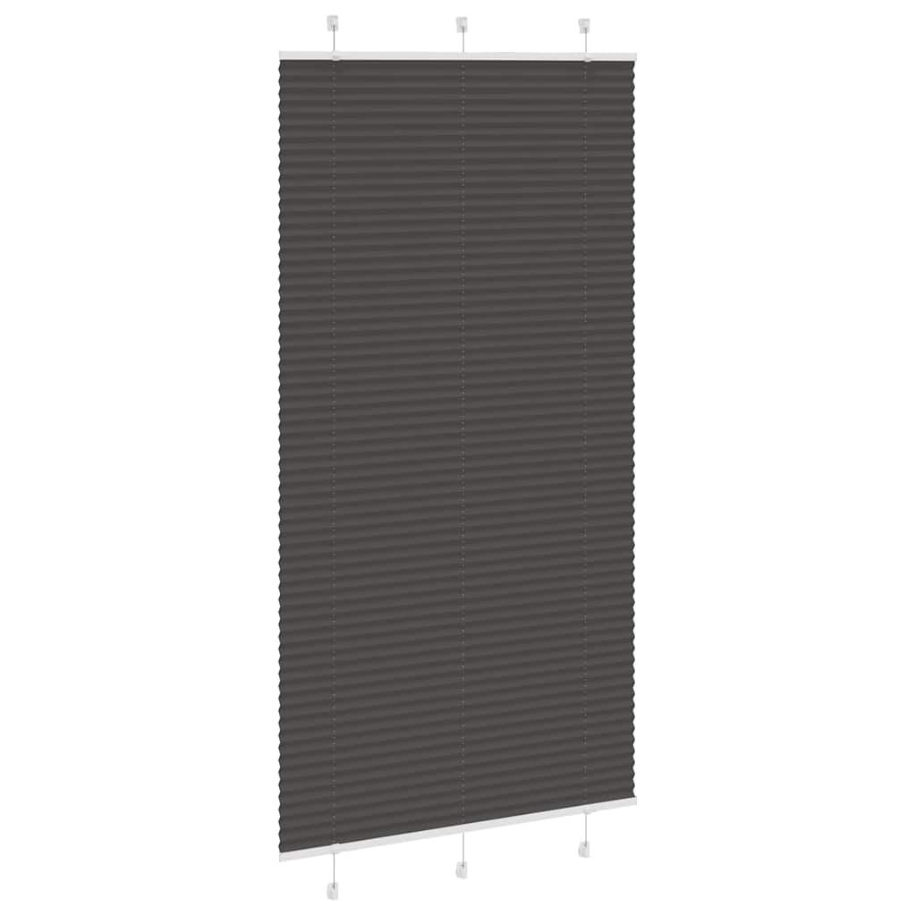 vidaXL Plissee Schwarz 105x200 cm Stoffbreite 104,4 cm Polyester
