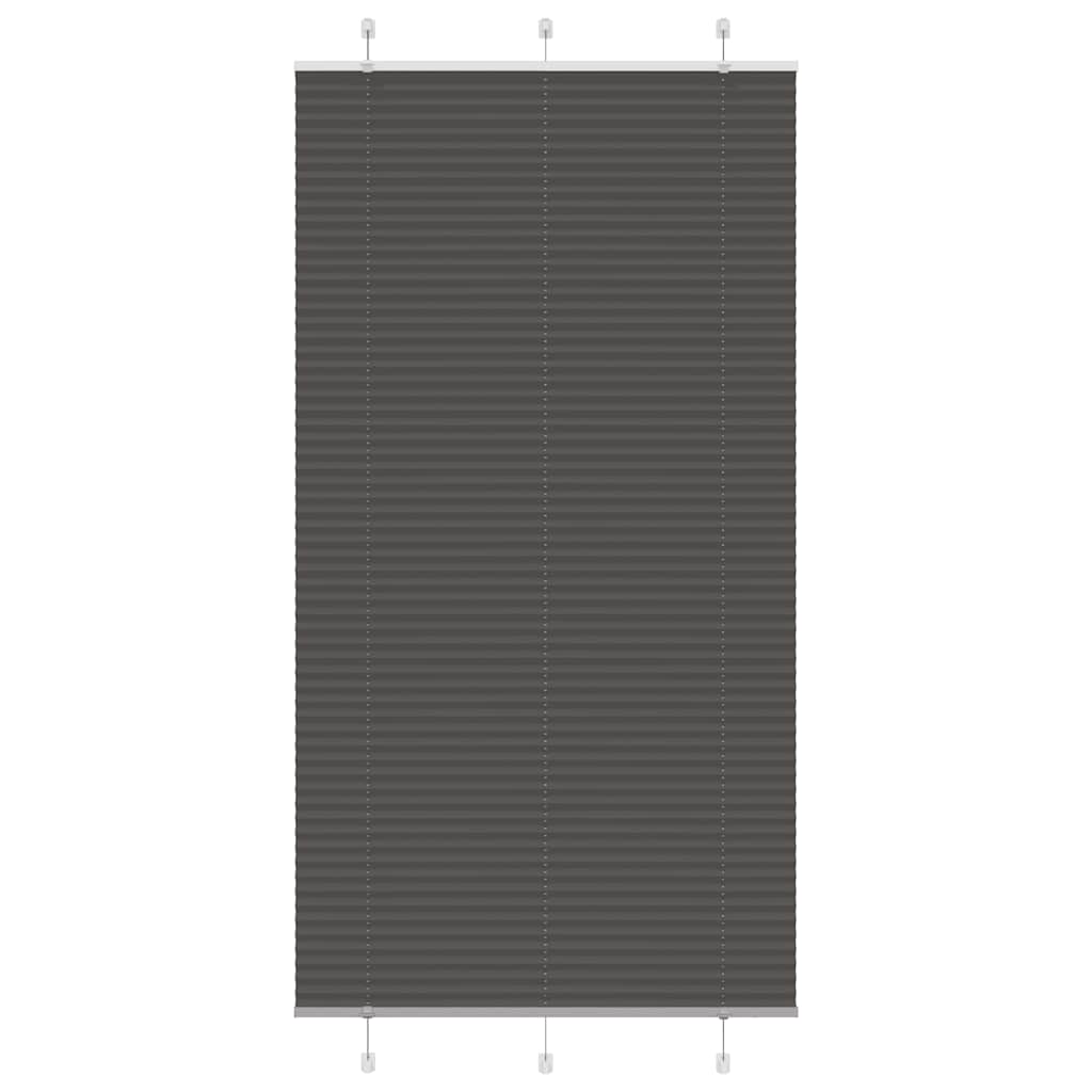 vidaXL Plissee Schwarz 110x200 cm Stoffbreite 109,4 cm Polyester