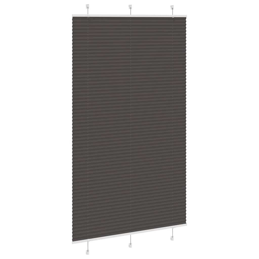 vidaXL Plissee Schwarz 115x200 cm Stoffbreite 114,4 cm Polyester