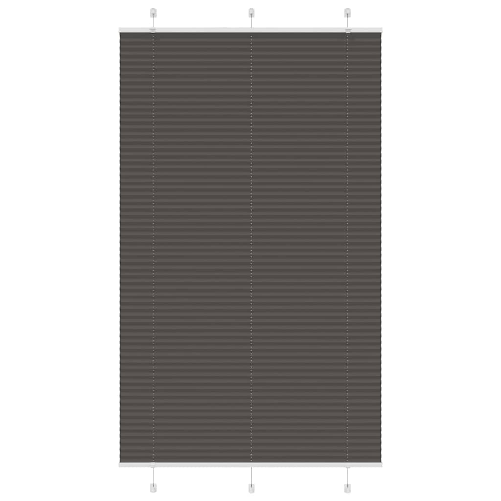 Plissee Schwarz 120x200 cm Stoffbreite 119,4 cm Polyester