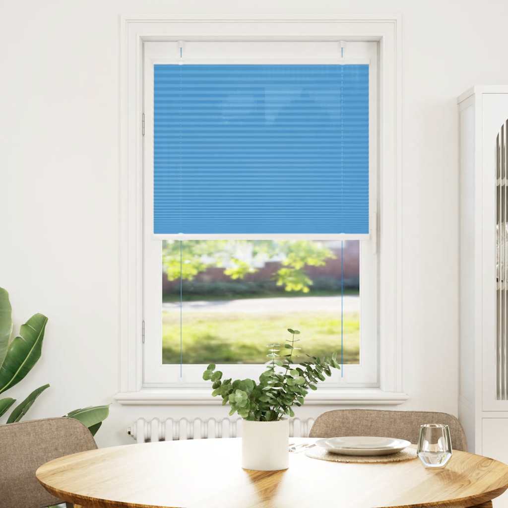 vidaXL Plissee Blau 70x100 cm Stoffbreite 69,4 cm Polyester