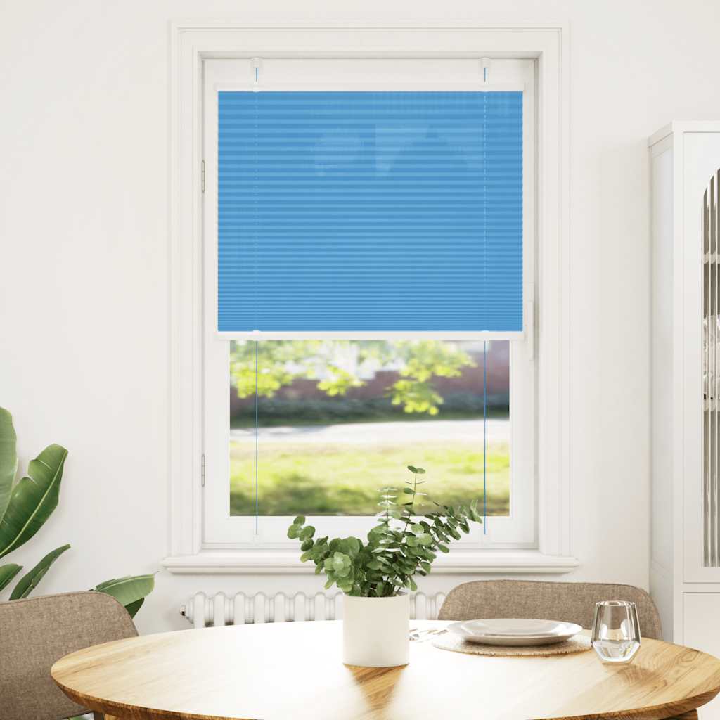 vidaXL Store plissé bleu 75x100 cm Largeur tissu 74,4 cm Polyester