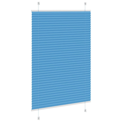 vidaXL Plissee Blau 90x100 cm Stoffbreite 89,4 cm Polyester