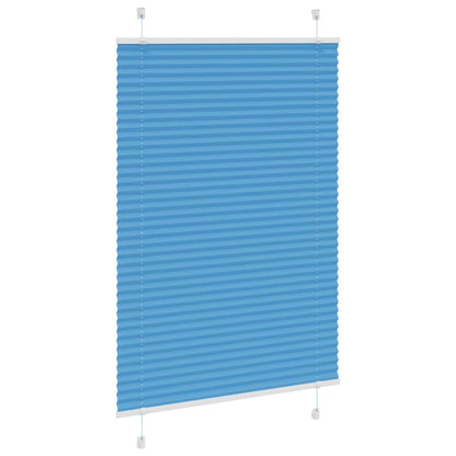 vidaXL Plissee Blau 100x100 cm Stoffbreite 99,4 cm Polyester