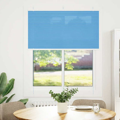 vidaXL Plissee Blau 105x100 cm Stoffbreite 104,4 cm Polyester