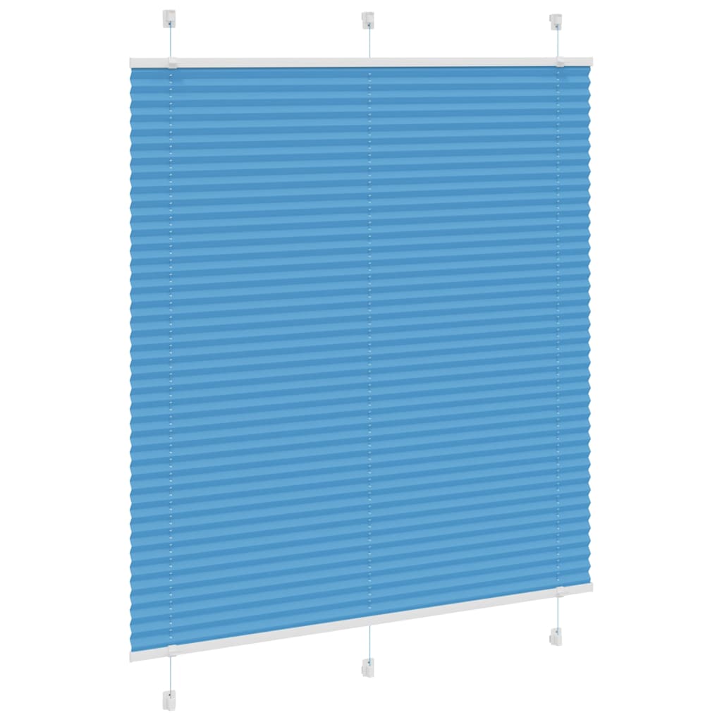 Plissee Blau 115x100 cm Stoffbreite 114,4 cm Polyester