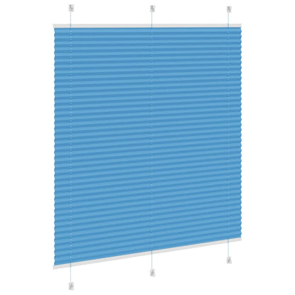 vidaXL Plissee Blau 115x100 cm Stoffbreite 114,4 cm Polyester