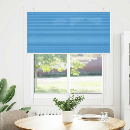 vidaXL Plissee Blau 120x100 cm Stoffbreite 119,4 cm Polyester