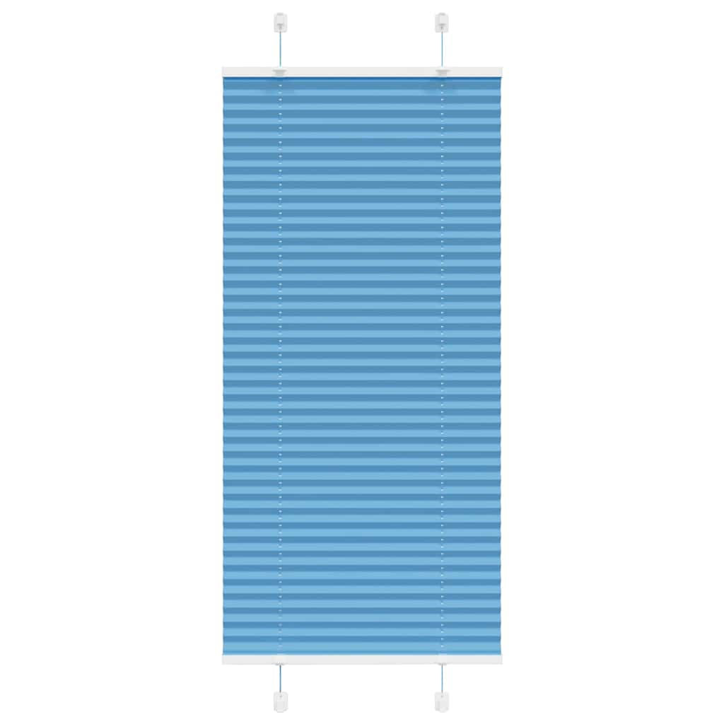 vidaXL Store plissé bleu 65x150 cm Largeur du tissu 64,4 cm Polyester