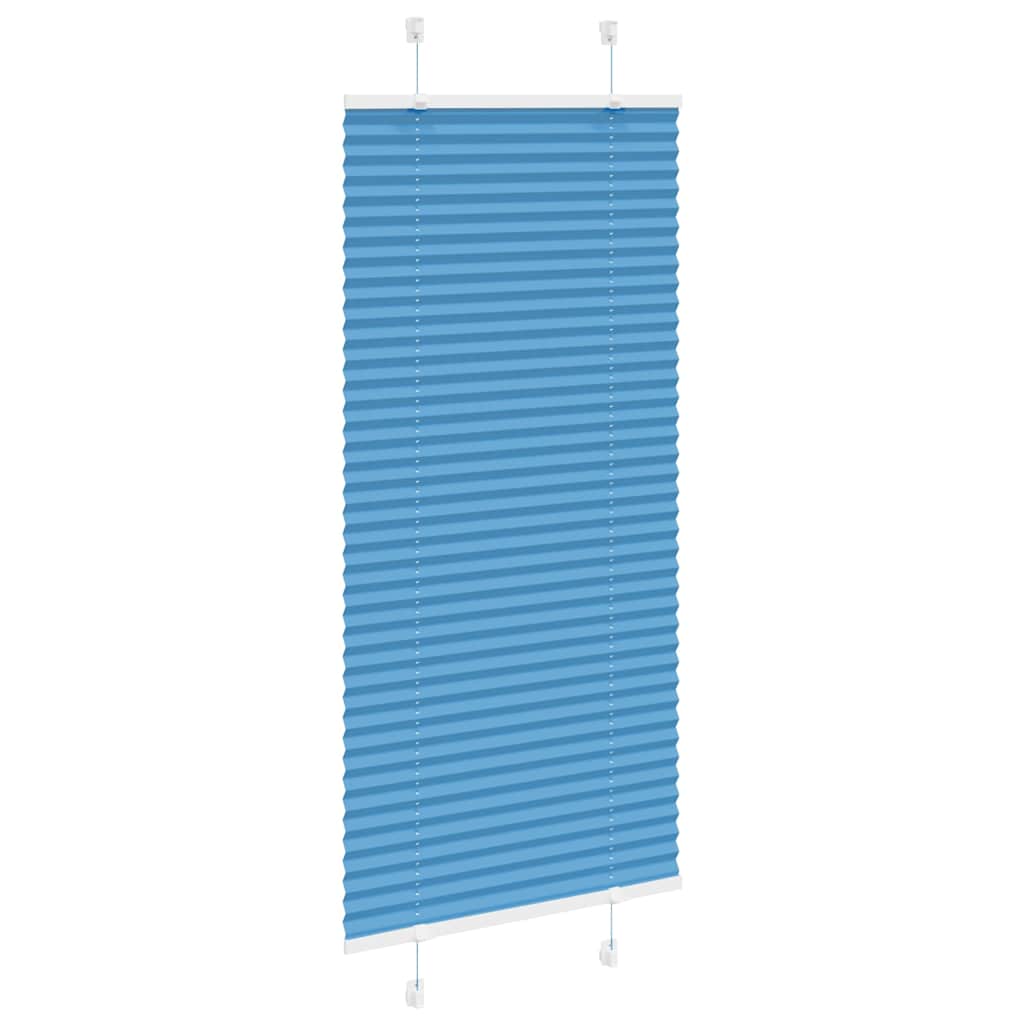 vidaXL Store plissé bleu 65x150 cm Largeur du tissu 64,4 cm Polyester