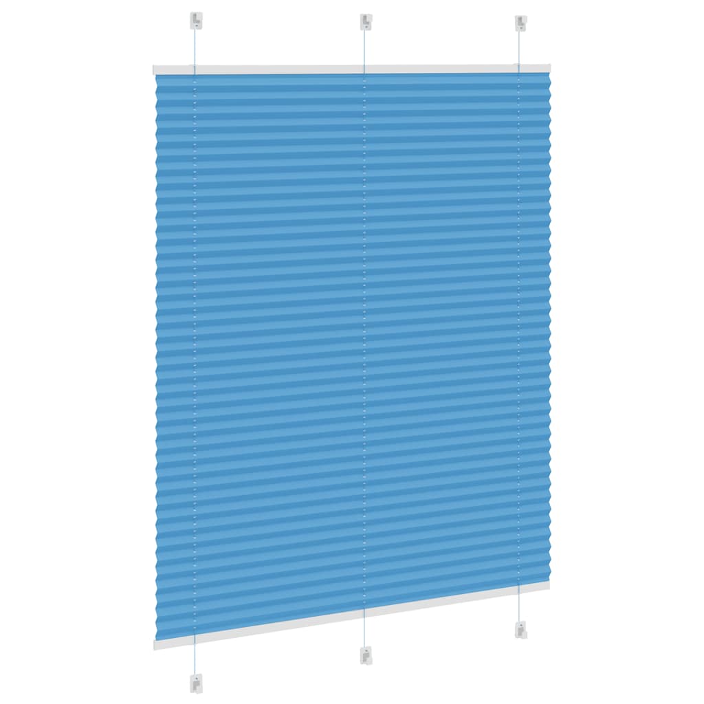 vidaXL Plissee Blau 105x150 cm Stoffbreite 104,4 cm Polyester