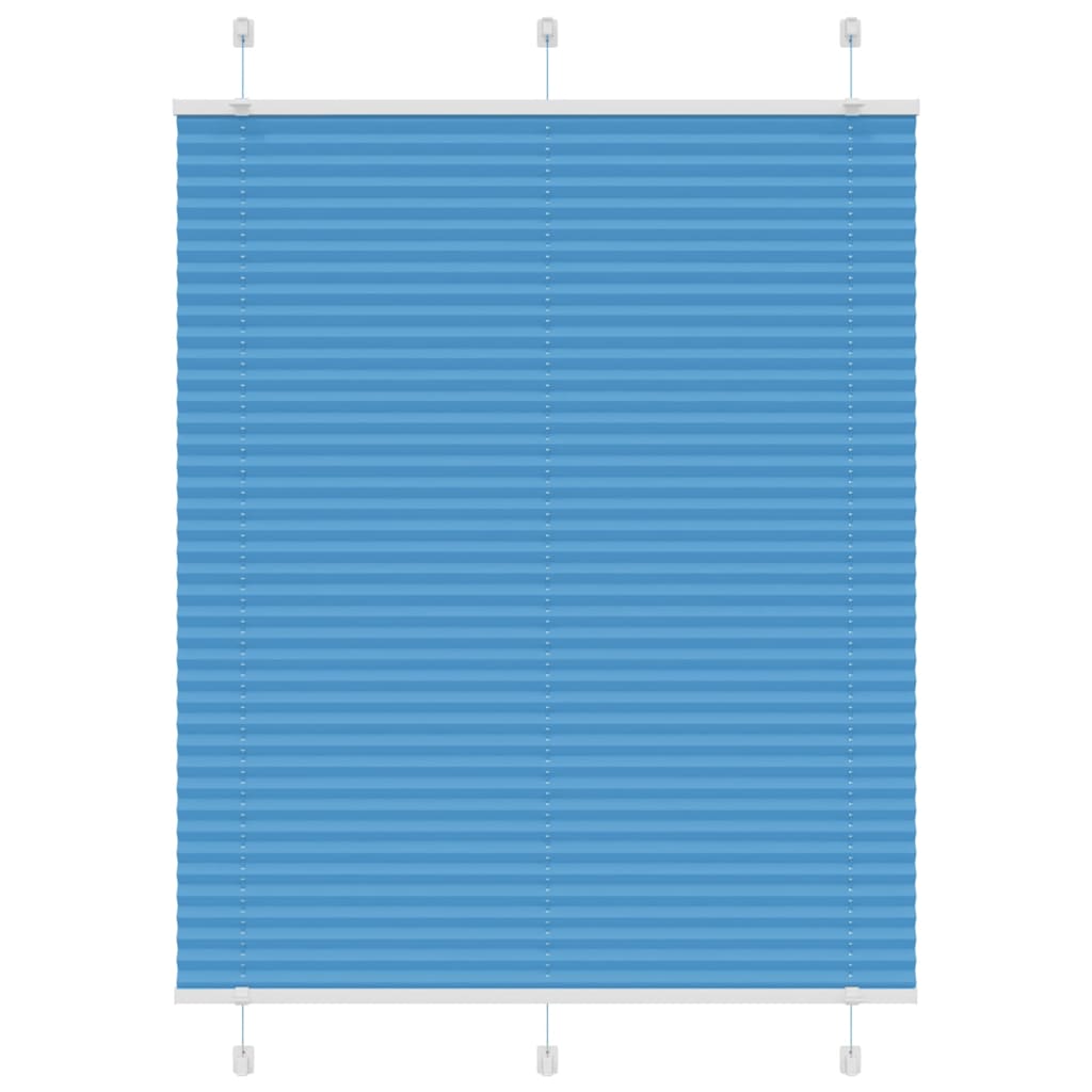 vidaXL Plissee Blau 110x150 cm Stoffbreite 109,4 cm Polyester