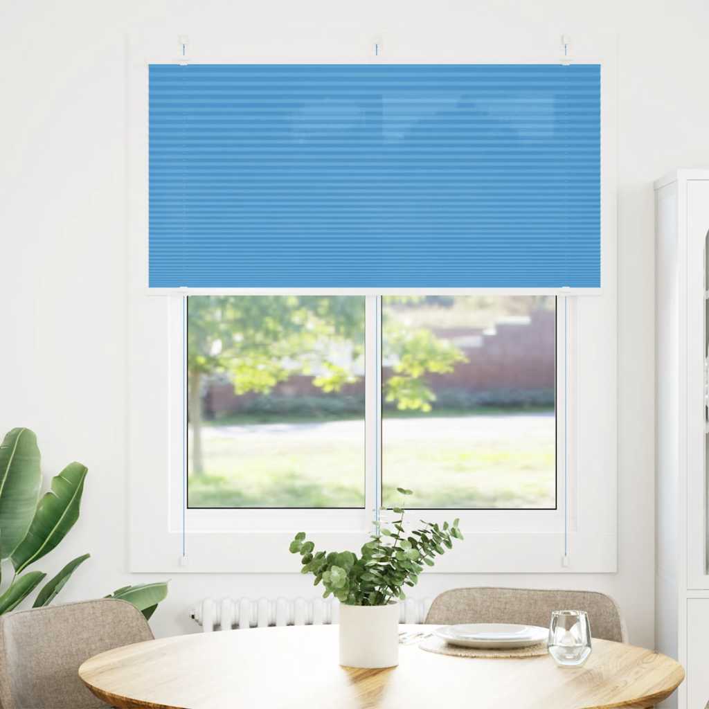 vidaXL Plissee Blau 115x150 cm Stoffbreite 114,4 cm Polyester