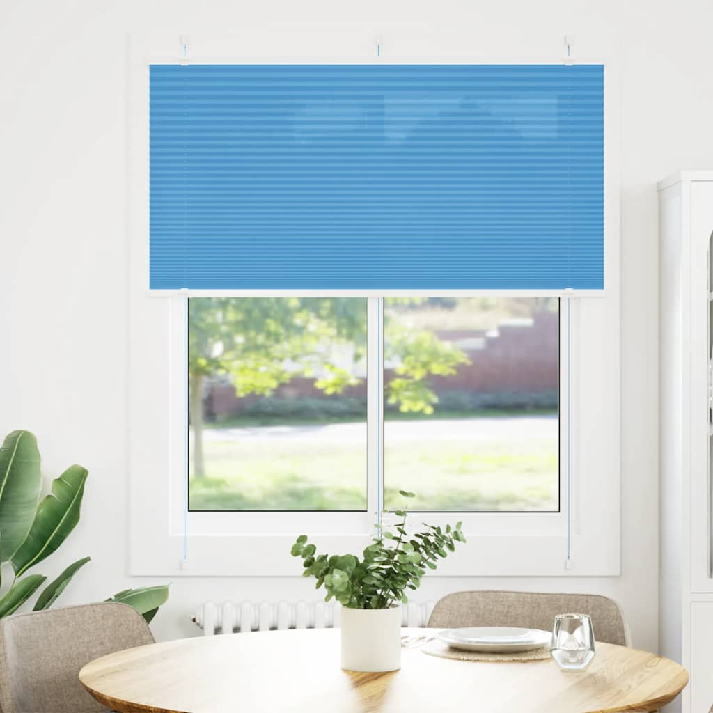 vidaXL Store plissé bleu 120x150 cm Largeur de tissu 119,4 cm Polyester