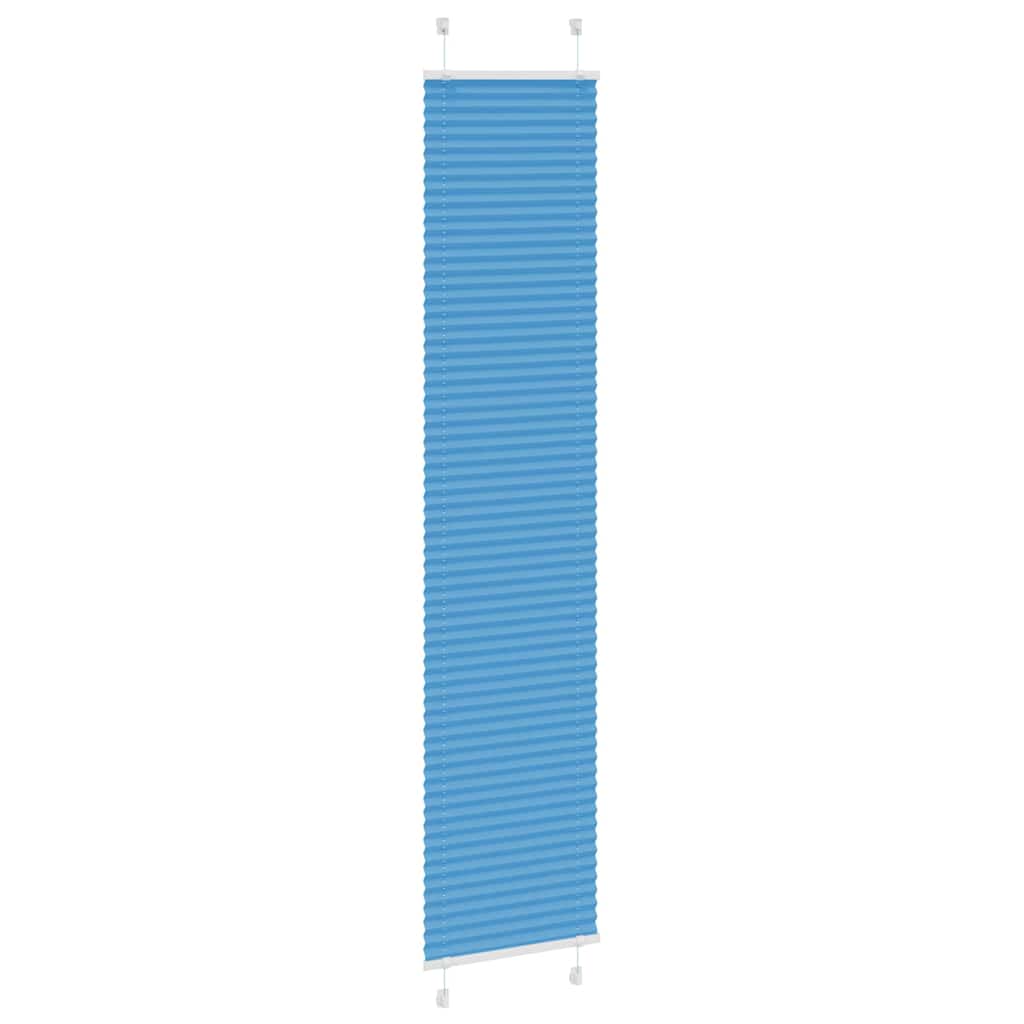 vidaXL Plissee Blau 40x200 cm Stoffbreite 39,4 cm Polyester