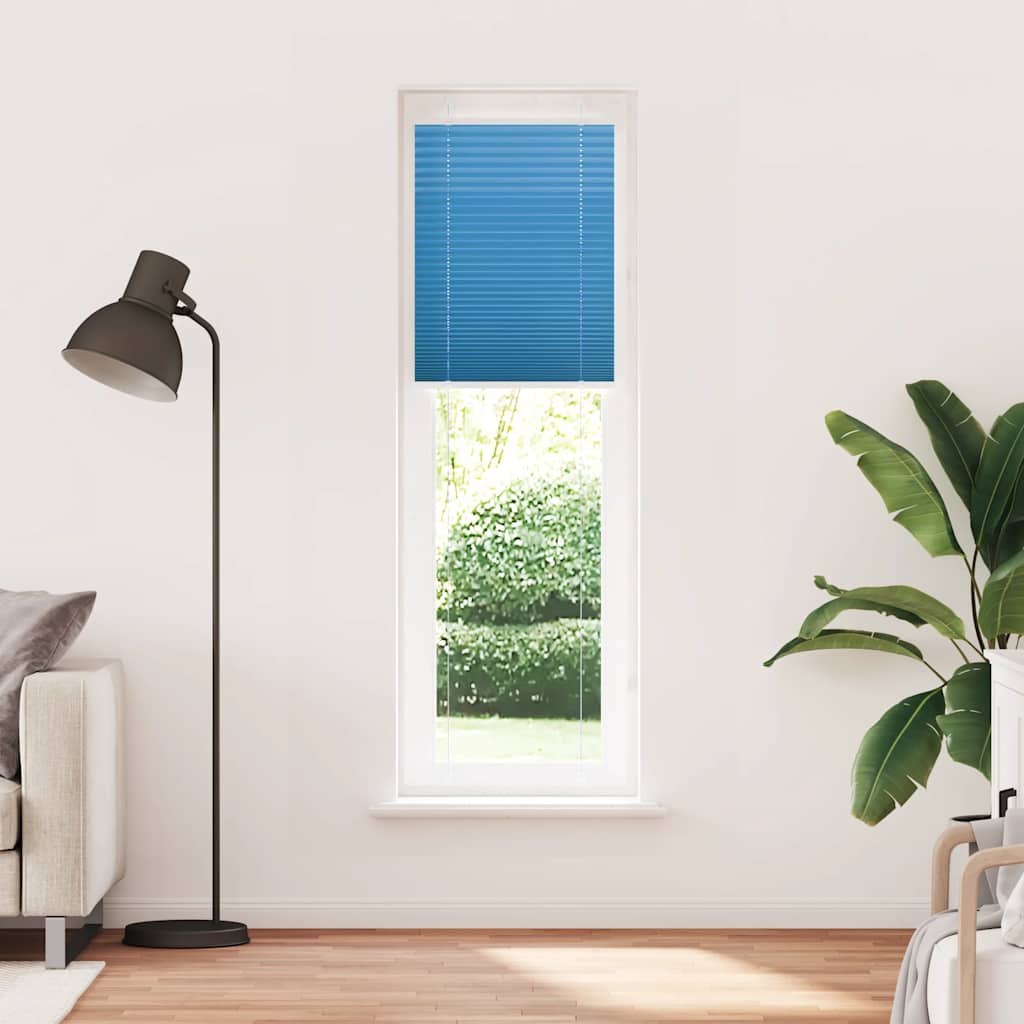 vidaXL Plissee Blau 55x200 cm Stoffbreite 54,4 cm Polyester