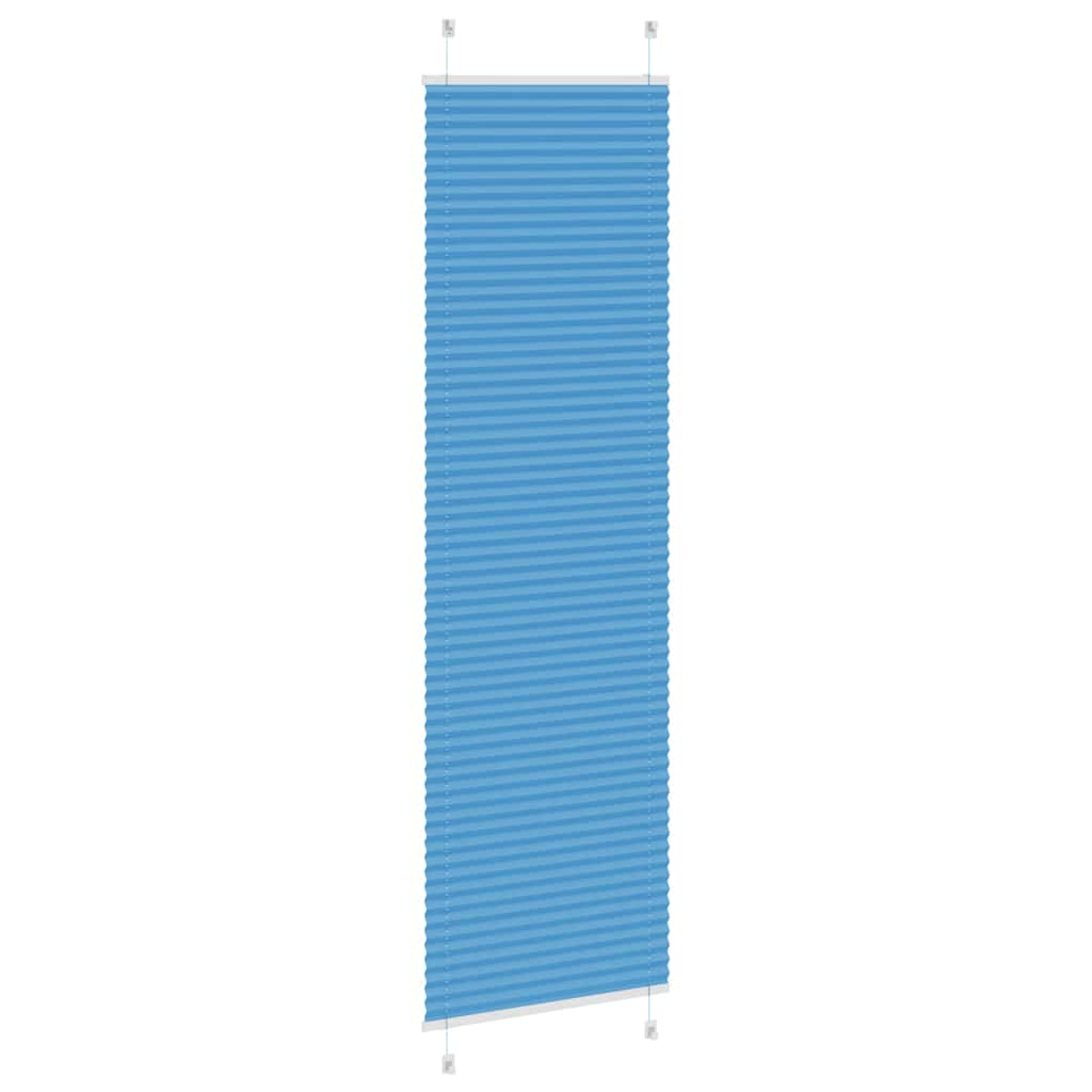 vidaXL Store plissé bleu 60x200 cm Largeur du tissu 59,4 cm Polyester