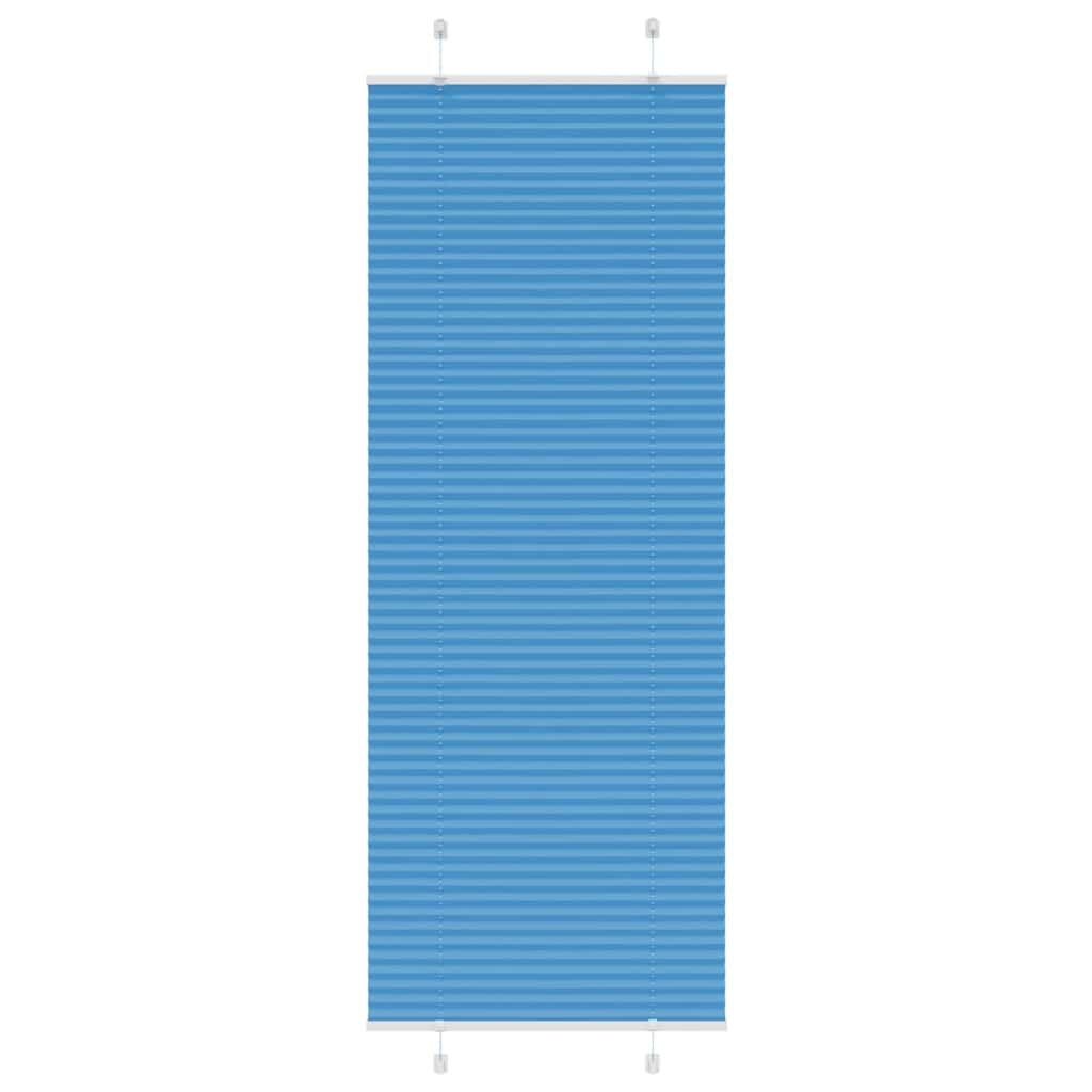vidaXL Store plissé bleu 75x200 cm Largeur du tissu 74,4 cm Polyester
