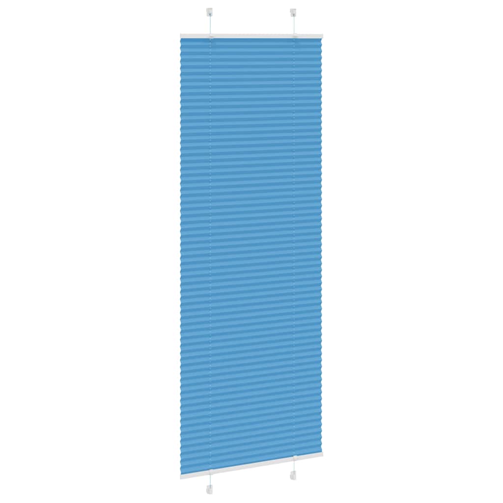 vidaXL Plissee Blau 80x200 cm Stoffbreite 79,4 cm Polyester