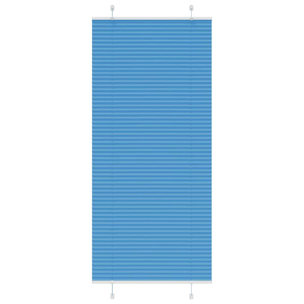 vidaXL Plissee Blau 85x200 cm Stoffbreite 84,4 cm Polyester