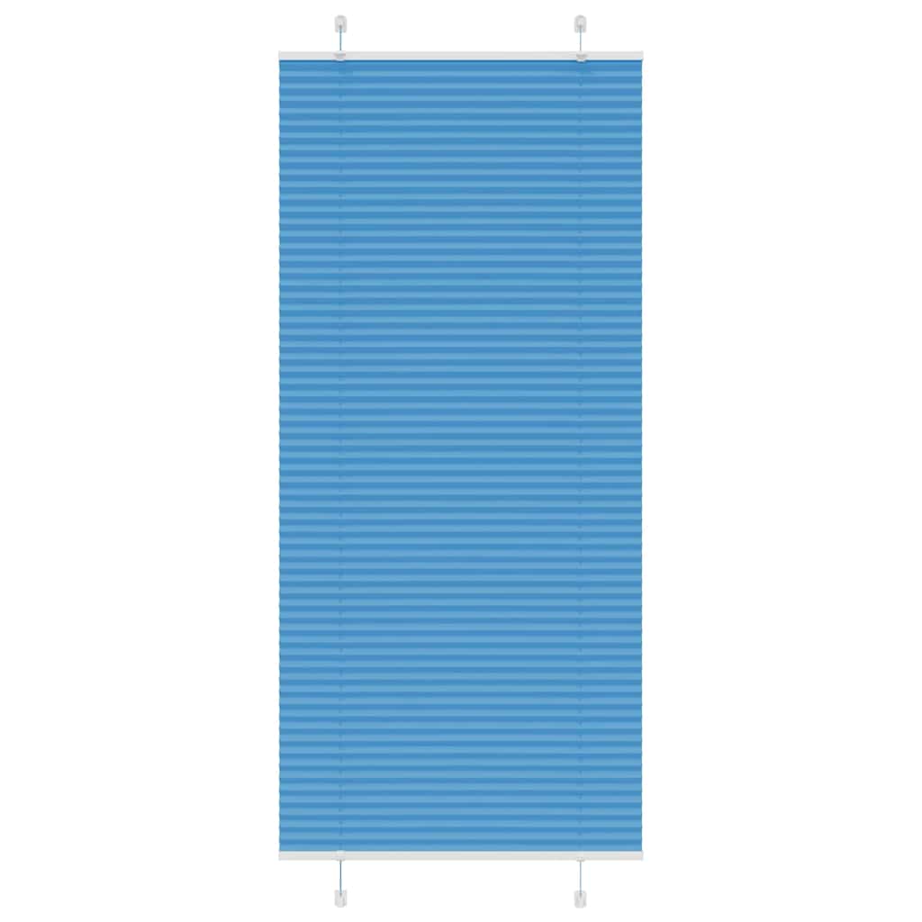 vidaXL Store plissé bleu 90x200 cm, largeur du tissu 89,4 cm polyester