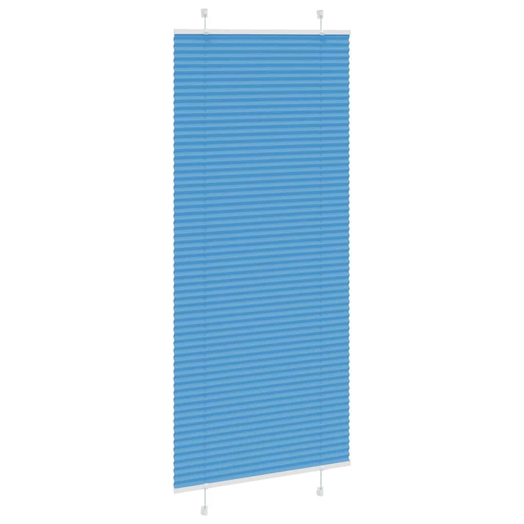 vidaXL Store plissé bleu 90x200 cm, largeur du tissu 89,4 cm polyester