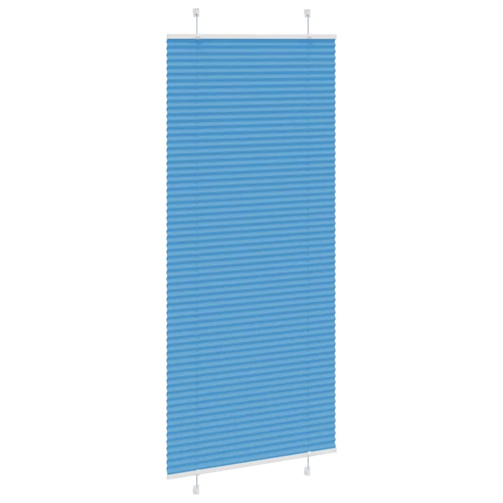vidaXL Store plissé bleu 90x200 cm, largeur du tissu 89,4 cm polyester