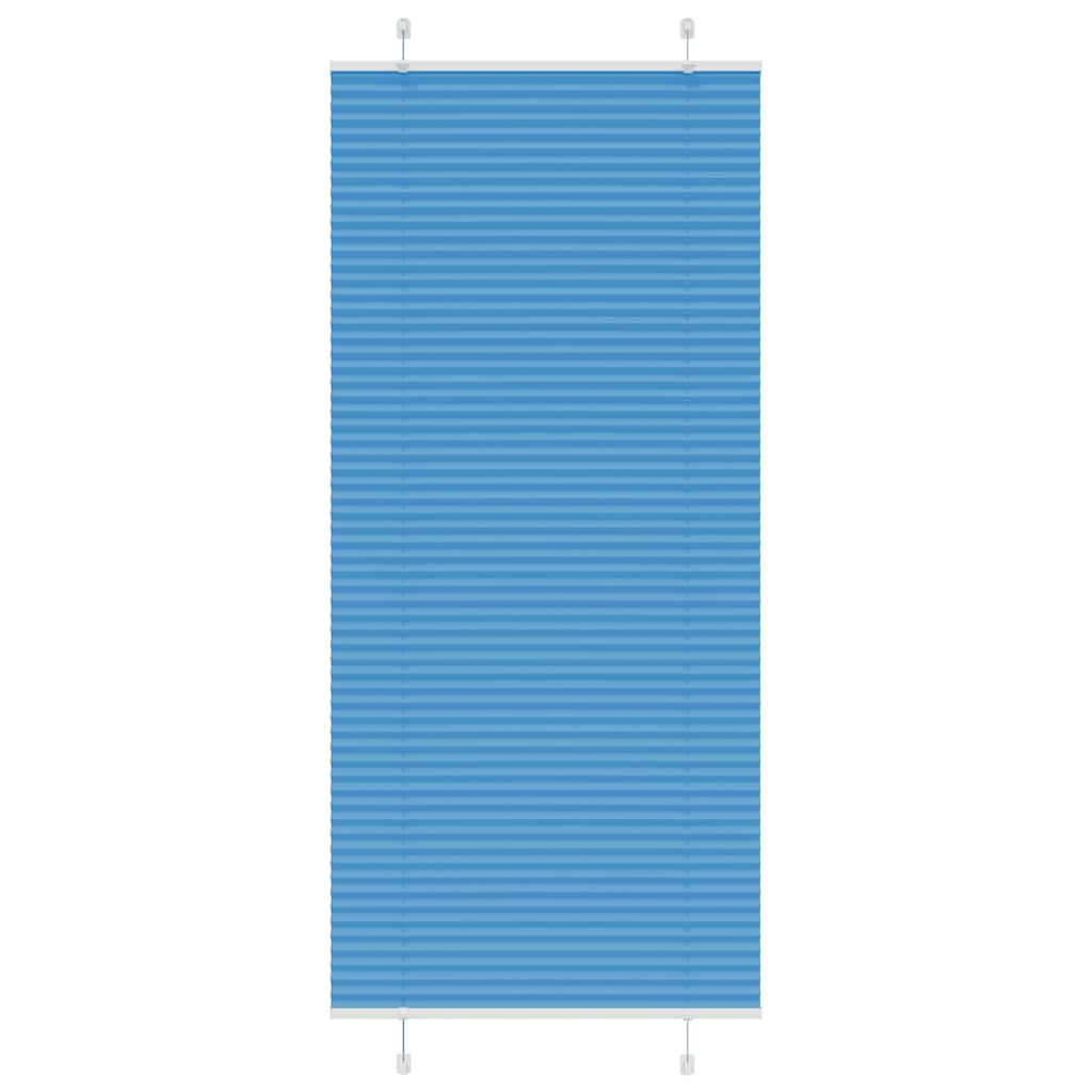 vidaXL Store plissé bleu 95x200 cm Largeur du tissu 94,4 cm Polyester