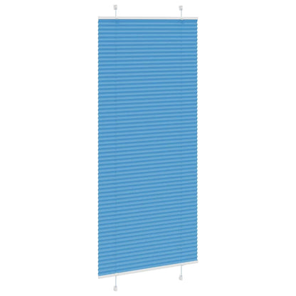 vidaXL Plissee Blau 100x200 cm Stoffbreite 99,4 cm Polyester