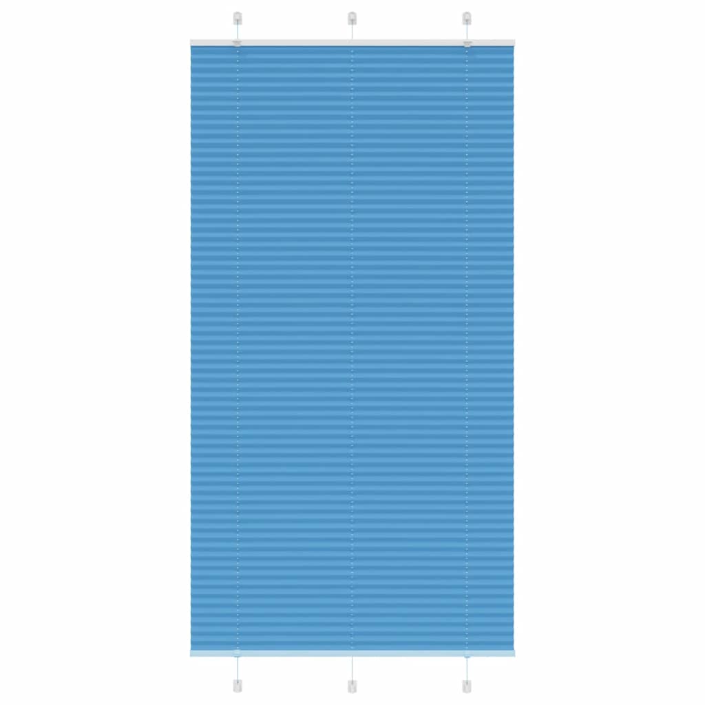 vidaXL Store plissé bleu 105x200 cm Largeur du tissu 104,4 cm Polyester