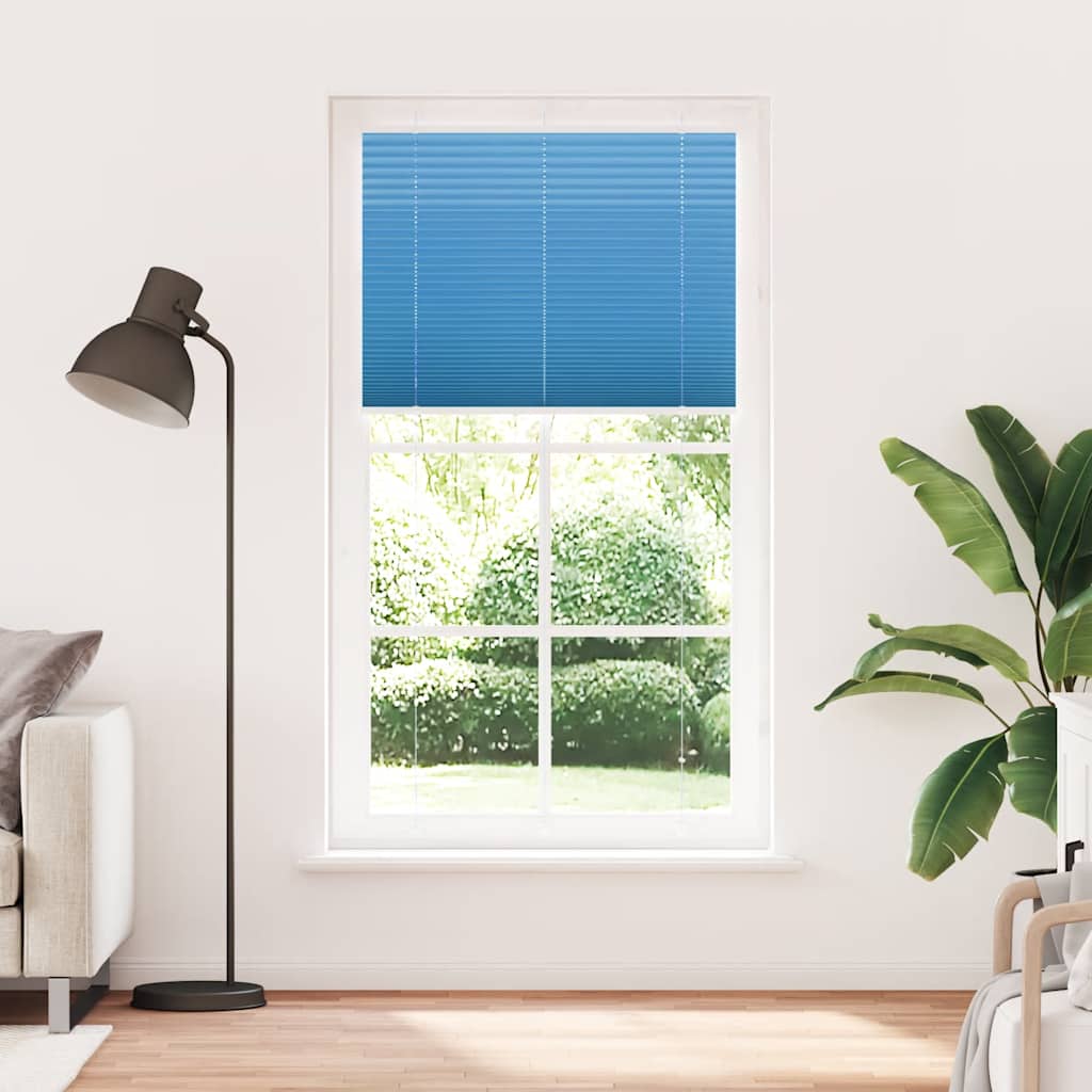 vidaXL Store plissé bleu 105x200 cm Largeur du tissu 104,4 cm Polyester