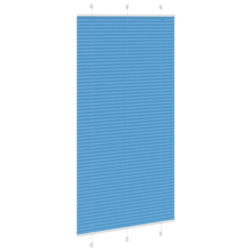 vidaXL Store plissé bleu 105x200 cm Largeur du tissu 104,4 cm Polyester