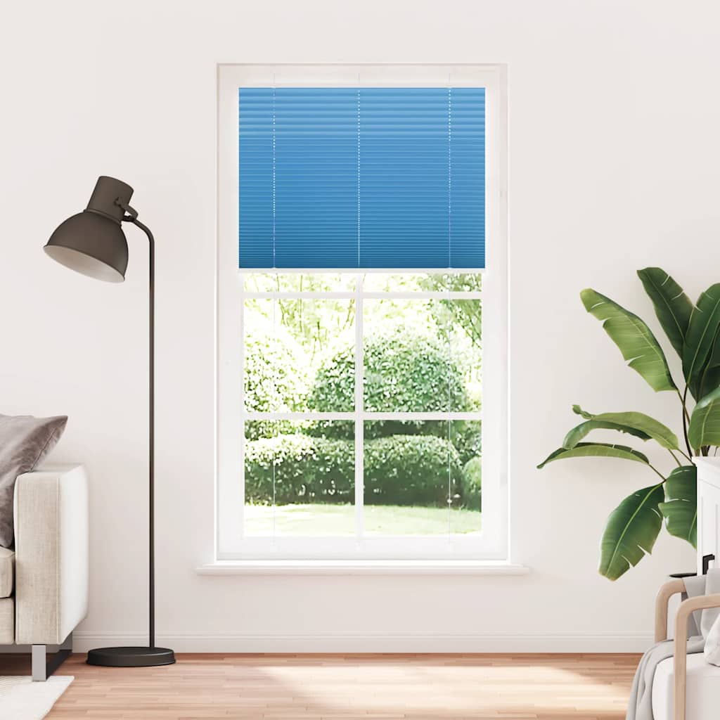vidaXL Plissee Blau 110x200 cm Stoffbreite 109,4 cm Polyester