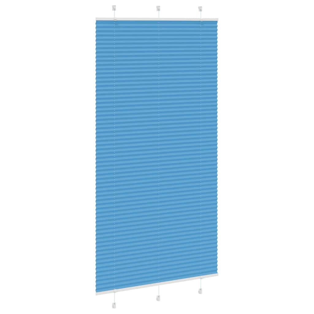 vidaXL Plissee Blau 110x200 cm Stoffbreite 109,4 cm Polyester