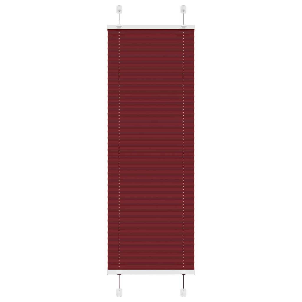 vidaXL Store plissé bordeaux 45x100 cm largeur du tissu 44,4 cm polyester