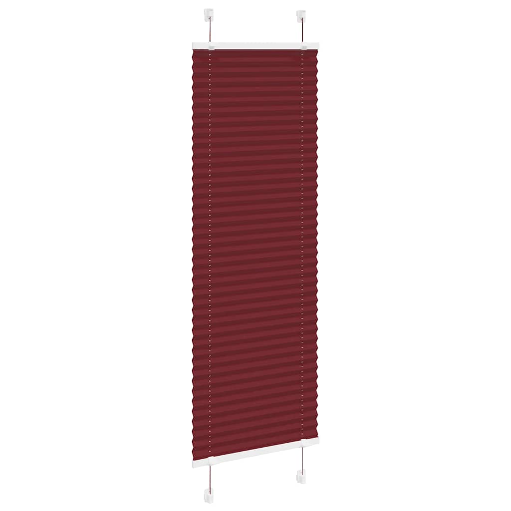 vidaXL Store plissé bordeaux 45x100 cm largeur du tissu 44,4 cm polyester