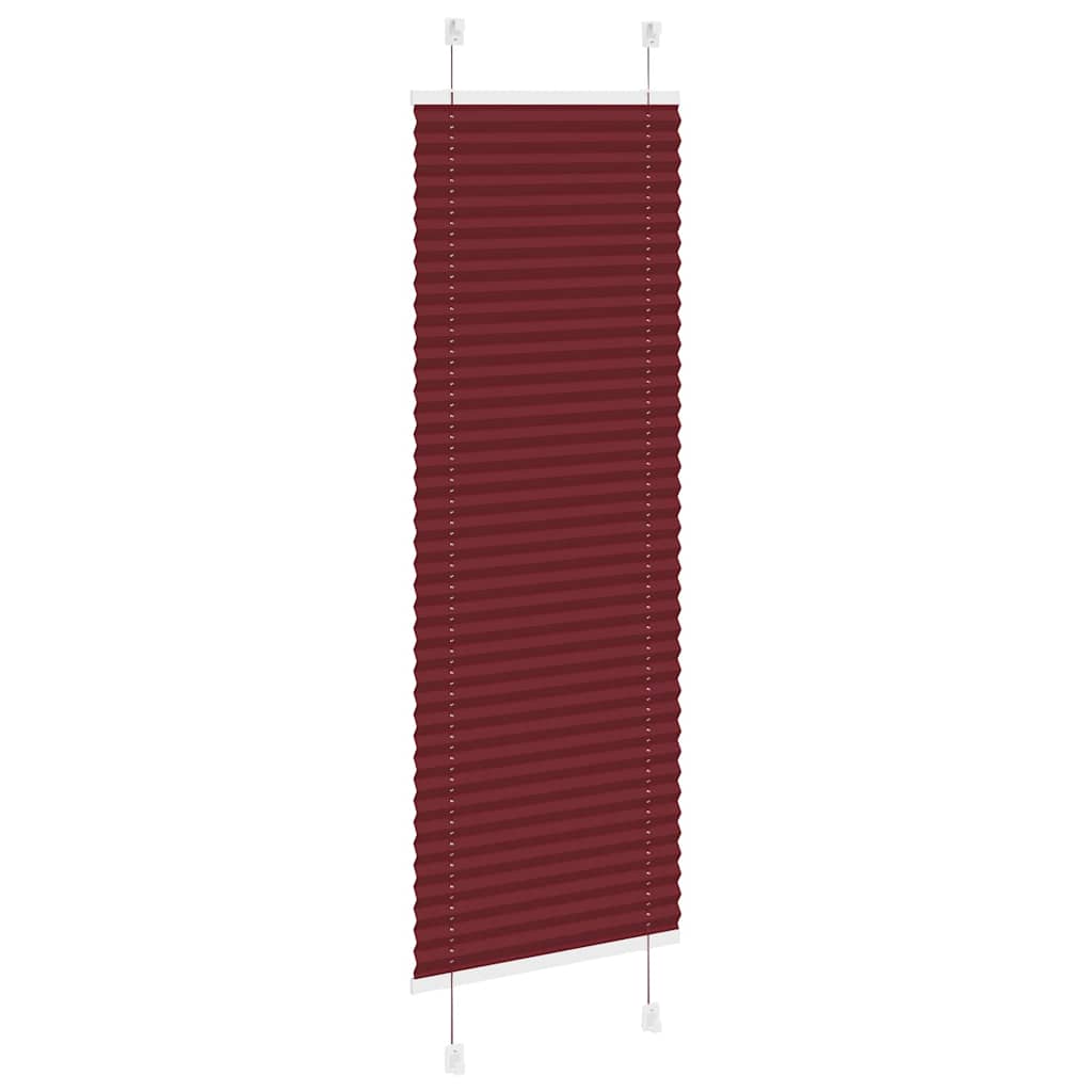 vidaXL Store plissé bordeaux 45x100 cm largeur du tissu 44,4 cm polyester