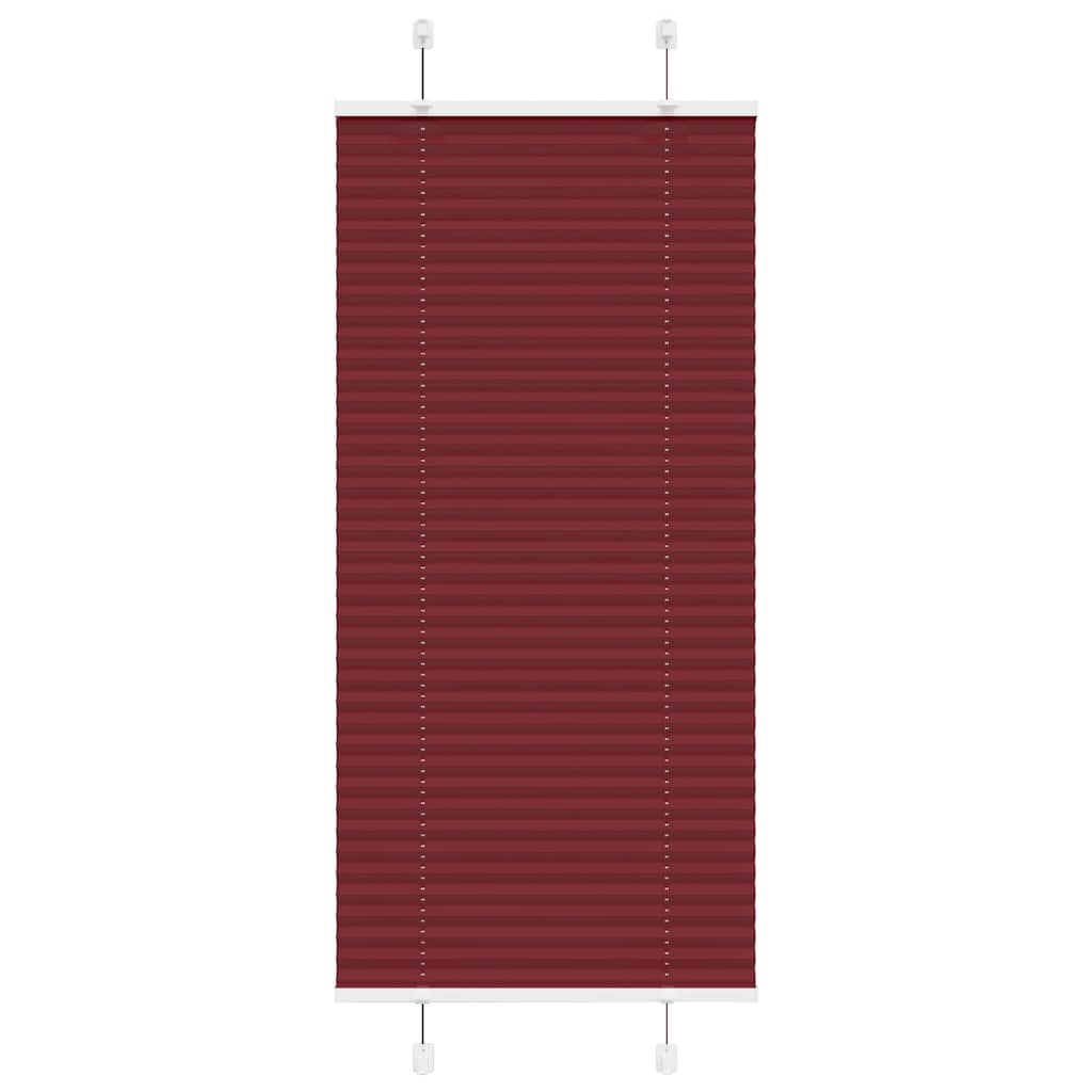 vidaXL Store plissé bordeaux 65x100 cm Largeur tissu 64,4 cm Polyester