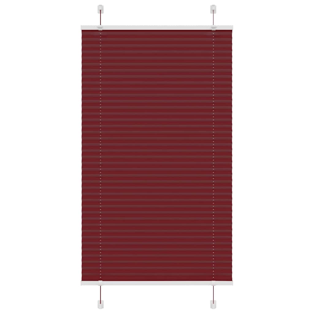 vidaXL Store plissé bordeaux 75x100 cm largeur du tissu 74,4 cm polyester