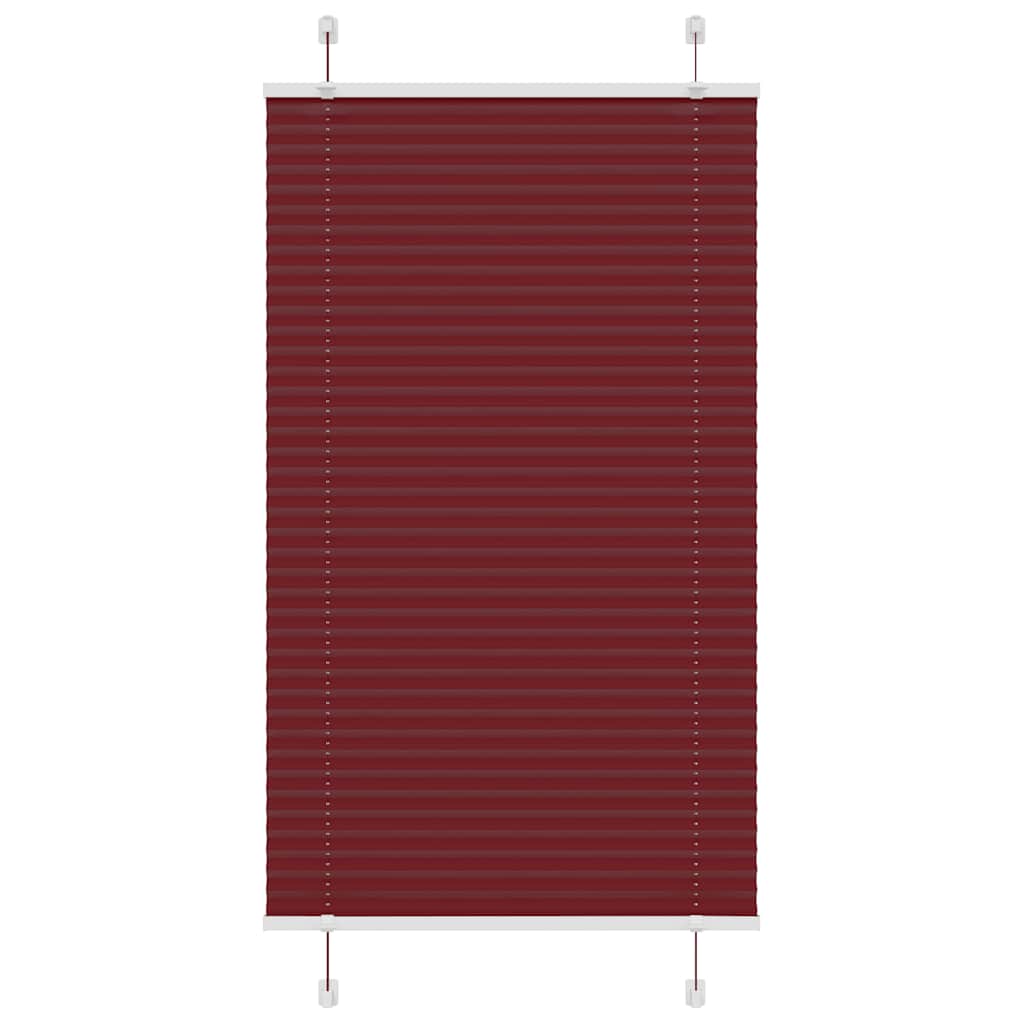 vidaXL Plissee Bordeauxrot 80x100 cm Stoffbreite 79,4 cm Polyester