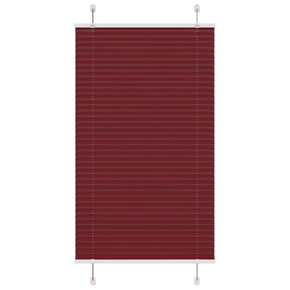 vidaXL Plissee Bordeauxrot 80x100 cm Stoffbreite 79,4 cm Polyester
