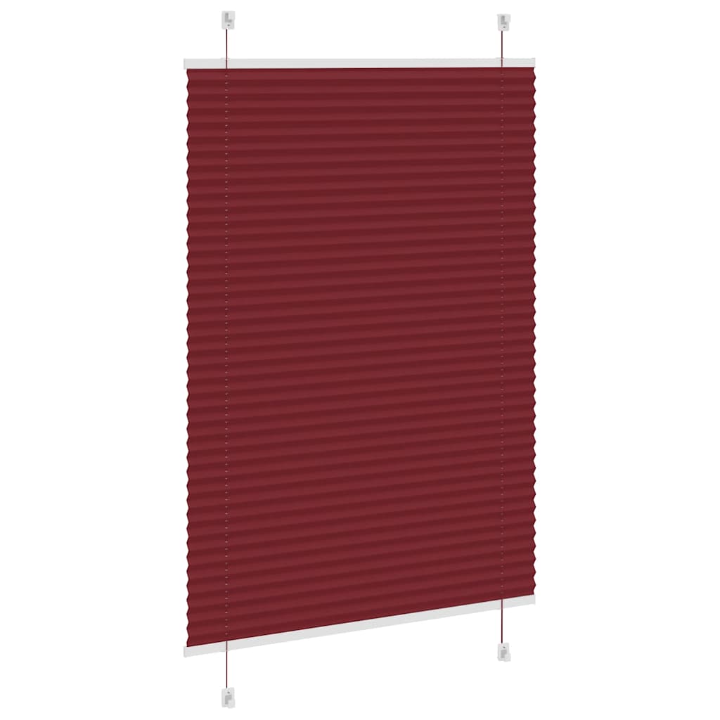 vidaXL Plissee Bordeauxrot 95x100 cm Stoffbreite 94,4 cm Polyester
