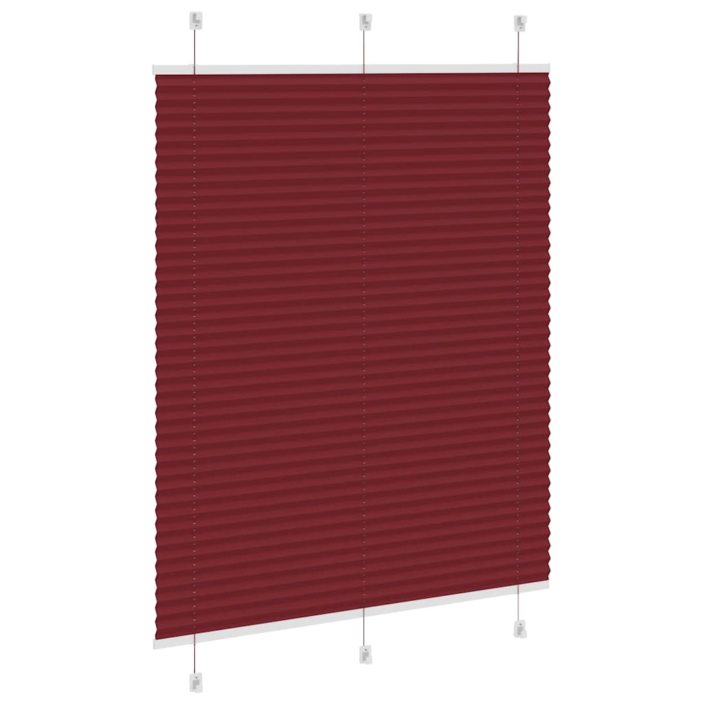 vidaXL Plissee Bordeauxrot 105x100 cm Stoffbreite 104,4 cm Polyester