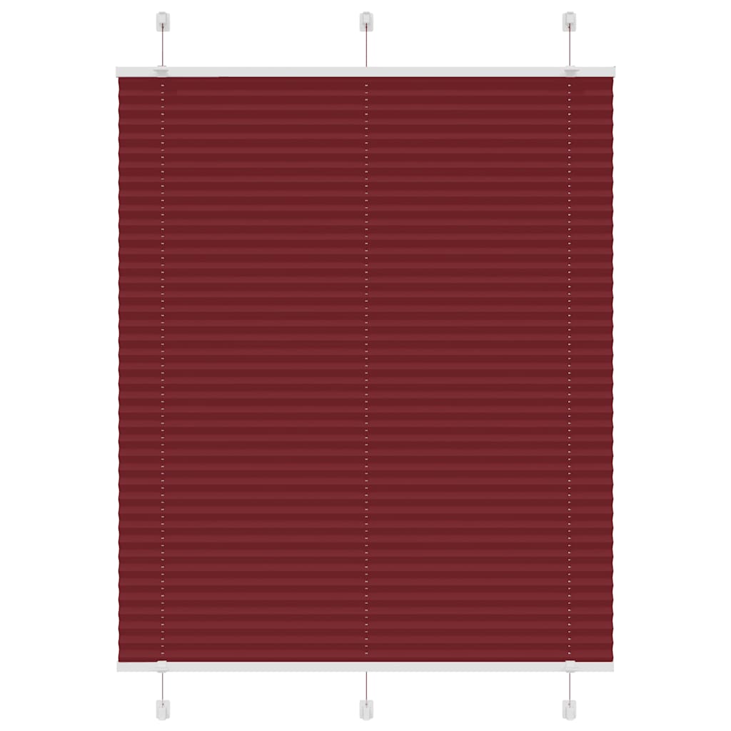 vidaXL Plissee Bordeauxrot 110x100 cm Stoffbreite 109,4 cm Polyester