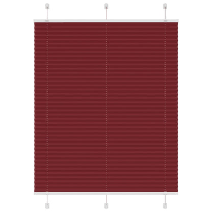 vidaXL Plissee Bordeauxrot 110x100 cm Stoffbreite 109,4 cm Polyester