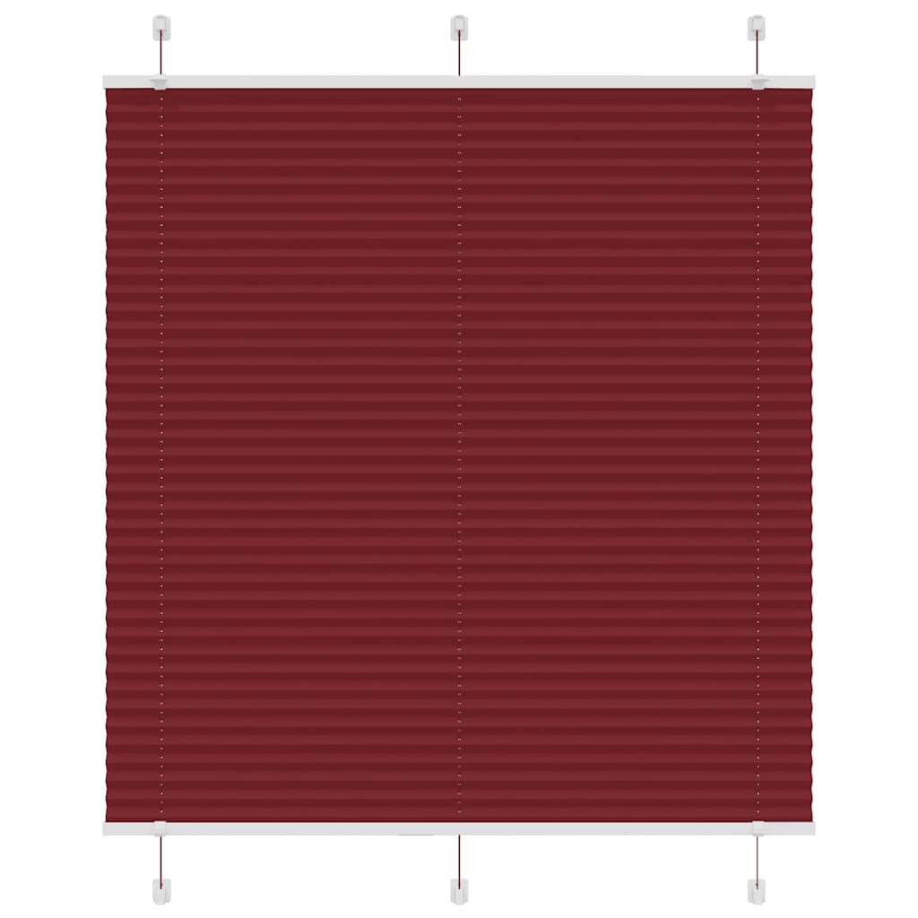 vidaXL Plissee Bordeauxrot 120x100 cm Stoffbreite 119,4 cm Polyester
