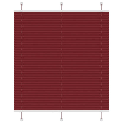 vidaXL Plissee Bordeauxrot 120x100 cm Stoffbreite 119,4 cm Polyester