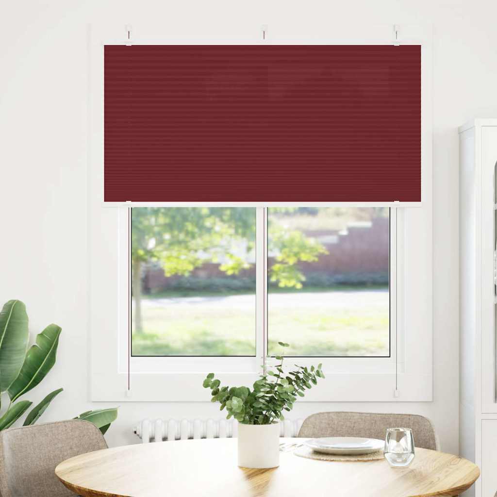 vidaXL Plissee Bordeauxrot 120x100 cm Stoffbreite 119,4 cm Polyester