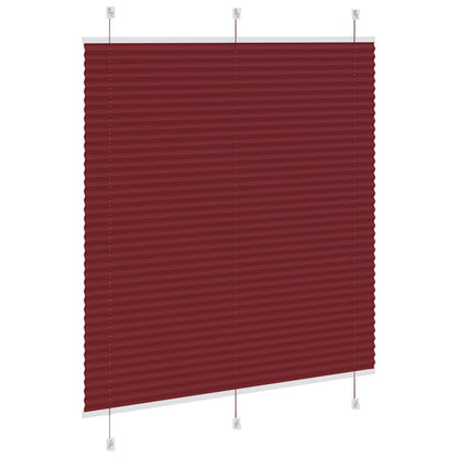 vidaXL Plissee Bordeauxrot 120x100 cm Stoffbreite 119,4 cm Polyester